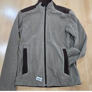 REI Co-op Fleece Jacket Mens S Full Zip Brown Tan Outdoor Top